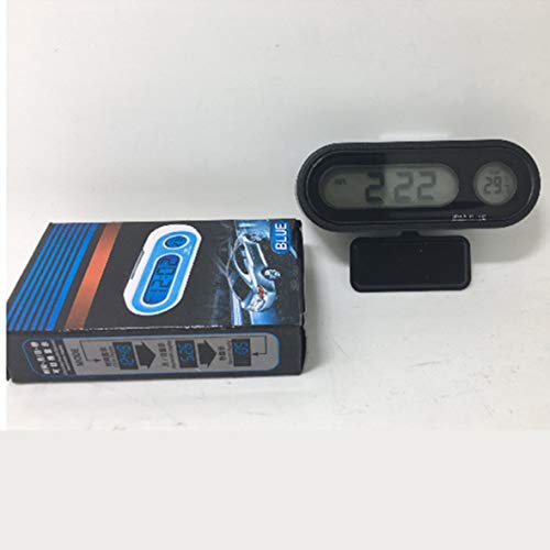 Preisvergleich Produktbild Heaviesk Multifunktionale kleine digitale LCD-Anzeige Blaue Hintergrundbeleuchtung Auto Uhr Thermometer Zeit Temperatur Detektor