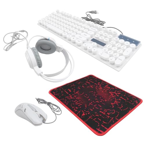 Teclado y ratón ergonómicos con auriculares para evitar el cansancio