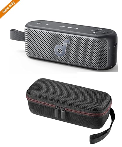 Image of VERTUS Carrying Case Storage Bag, Travel Case Cover for Soundcore by Anker Motion 100 / Soundcore 3 / Soundcore 2S / 2 Portable Speaker (Hard|Black)