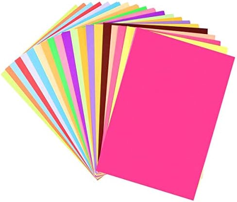 Eclet Colorful Cardstock Paper in 5 Color, 4 Sheets Thick Colored Paper for Invitations, Cards Making, Paper Crafts, School Projects,