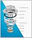Highcraft 97I3 Flat Stainless Steel RV Mobile Shower Strainer - Drain Assembly for Kitchen or Laundry Sinks