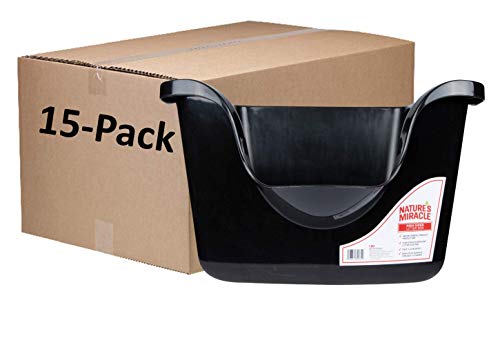 Nature's Miracle High-Sided Litter Box, Easy-Clean Spout, Pack of 15
