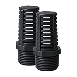 1 Inch Threaded Suction/Overflow Strainer, Screen Strainer 1 Inch Dark Grey 2 Pcs