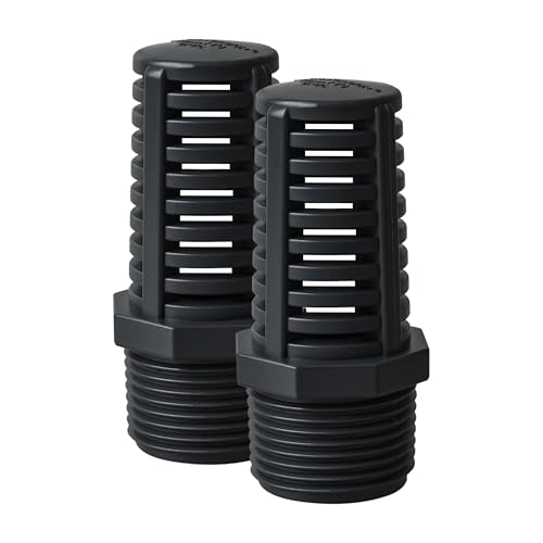 1 Inch Threaded Suction/Overflow Strainer, Screen Strainer 1 Inch Dark Grey 2 Pcs