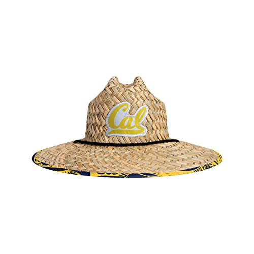 Image of FOCO Men's NCAA College Team Logo Floral Straw Sun Hat