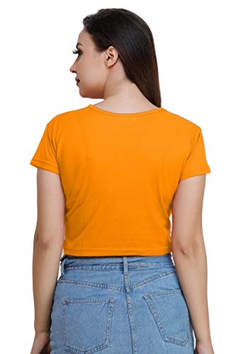 Image of Lime Women's Basic Short Sleeve Round Neck Crop Top