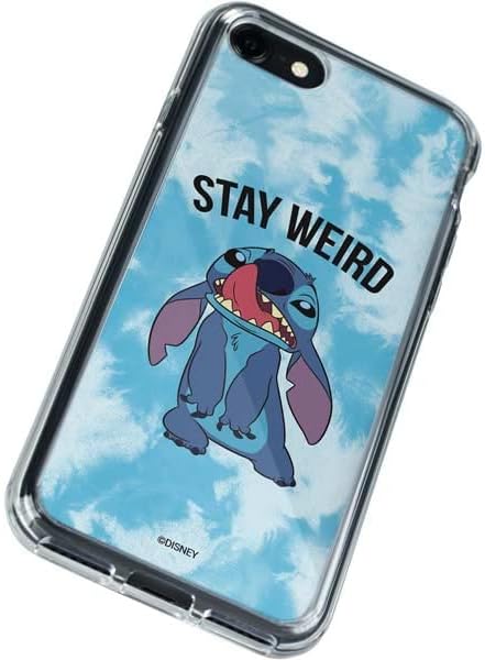 Skinit Clear Phone Case Compatible with iPhone SE (2nd & 3rd Gen) - Officially Licensed Disney Lilo and Stitch Stay Weird Design