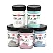 Produktbild Viva Decor® Chalky Deckend 5er Set (Pastell: Weiß, Rosa, Blau, Grün, Grau, 5 x 100 ml) Vintage Kreidefarbe für Shabby Chic - Chalk Paint für Innen und Außen - Made in Germany
