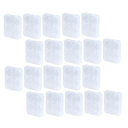 BRIGHTFUFU 20pcs Memory Card Case Holder Box for Storage Box Locking System Compact and Portable for Dirt and Water Protection