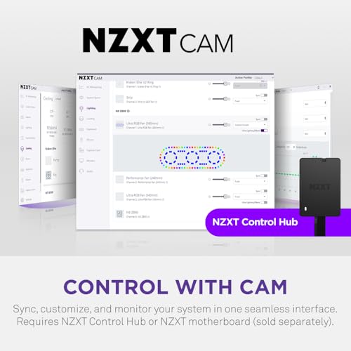 Image of NZXT F420U Ultra - 420mm Single-Frame Multi-Zone RGB Fan - Black