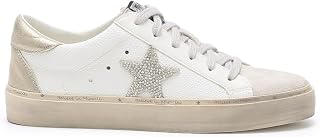 Mi.iM Gaby Women's Star Sneakers - Snake Print Suede Lace-Up Fashion Shoes with Rubber Sole