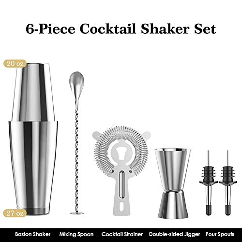 Set de Coctelera de Acero Inoxidable 6 Piezas miniatura 5