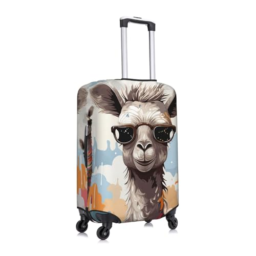 Travel Luggage Cover Fashion Suitcase Protector Funny Giraffe with Sunglasses Spandex Baggage Covers Washable Suitcase Covers Anti-Scratch Luggage Cover Protectors Fits 18-32 Inch Suitcases Small2