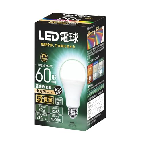 LEDd Ή a26mm d60` F(7.2W) ʓdES^Cv Ή fMގ{H