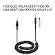 Taoricen Ersatz-Audiokabel für Pioneer DJ HDJ-CUE1 HDJ-CUE1BT HDJ-X5 HDJ-X7 HDJ-S7 Kopfhörer, Einziehbar Federkabel, mit 6,35-mm-Adapter (2,5 m)