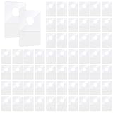300Pcs Clear Sticky Folding Hang Tabs, Plastic Round Slot Hole Self-Adhesive Hang Tabs for Store Retail Small Sale Items Display