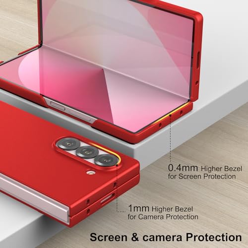 Coque Galaxy Z Fold 6 rigide et premium en polycarbonate mat rouge - 7