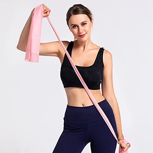 EXCEART 2Pcs Força Exercício Faixas da Resistência Antiderrapante Elástica Alongamento Bandas Rosa C