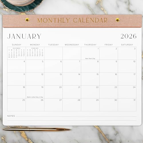 Aesthetic Desk Calendar 2026-2027, 14.5