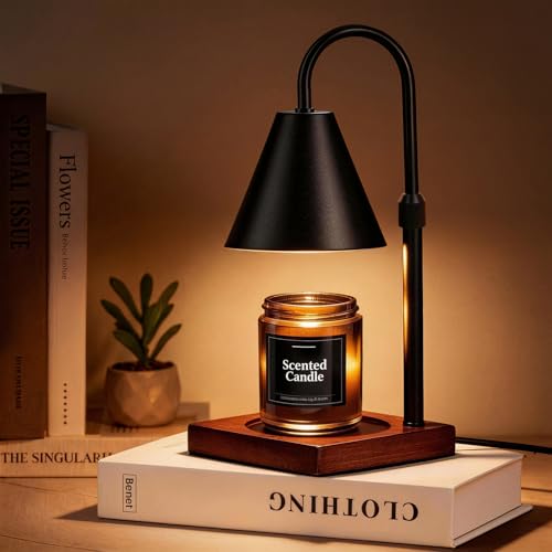 Funistree Modern Candle Warmer Lamp With Timer In Black