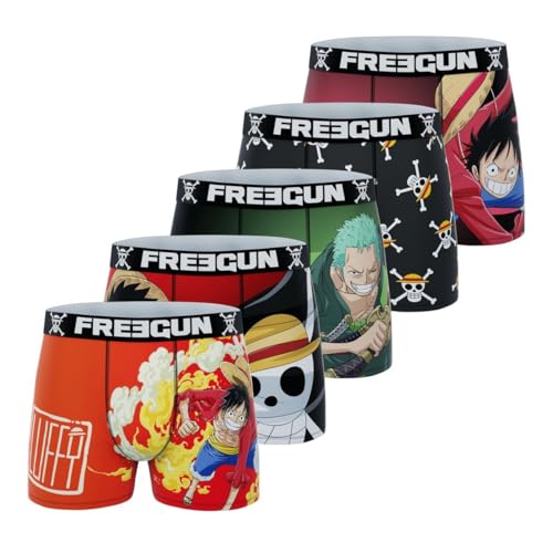 FREEGUN Boxeador Ajustado (Lote de 5) Niño, Negro, 12-14 años