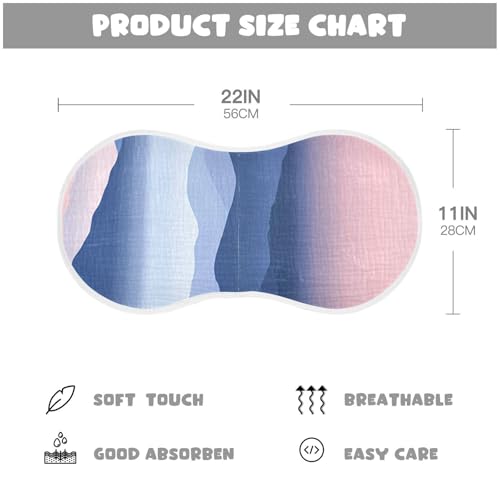 1 Pack Softly Layered Mountains Muslin Burp Cloths Cotton Absorbent Baby Burping Rags for Boys Girls Soft Newborn Burp Bibs, 22 x 11 Inch4