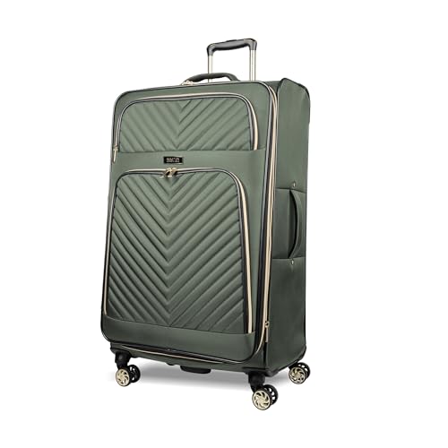 Image of Kenneth Cole REACTION Chelsea Chevron Quilted Luggage, Olive, 28-Inch Checked