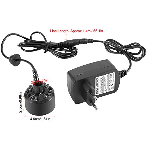 Asixx Fountain, 1 stuks mistmaker, 1 stuks mistmaker, or12 led-mistmaker, kleurrijk met voeding, grote decoratie voor… - Afbeelding 7