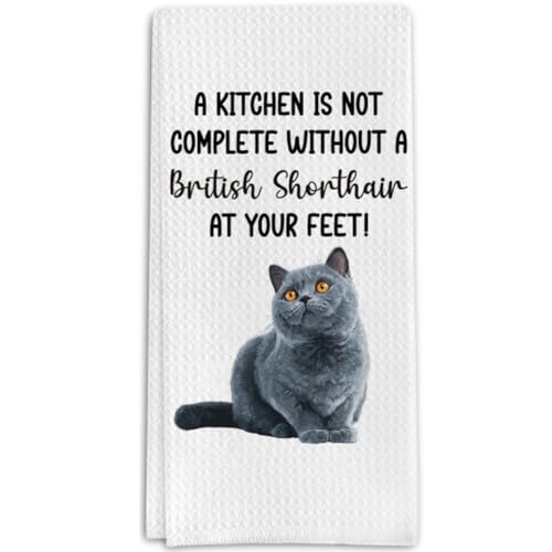 British Shorthair Cat Gifts Kitchen Towels for Cat Lover, Cats