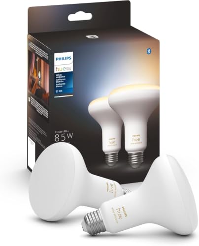 Philips Hue Smart 85W BR30 LED Bulb - White Ambiance Warm-to-Cool White Light - 2 Pack - 1200LM - E26 - Indoor - Control with Hue App - Compatible with Alexa, Google Assistant and Apple Homekit - image 1