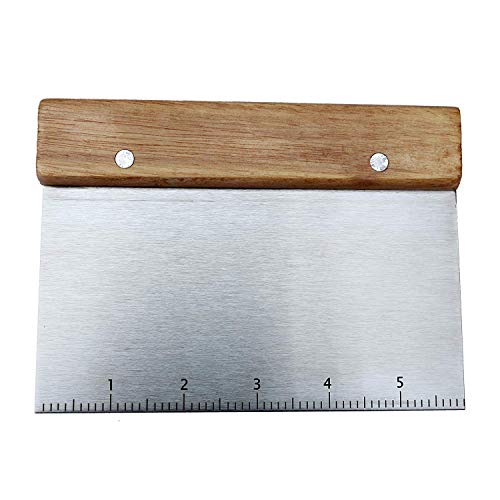 Stainless Steel Metal Griddle Scraper/Chopper - Great as Dough Cutter for Bread