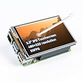 SunFounder 3.5 Inch 480x320 Touch Screen IPS LCD SPI Display Monitor with Stylus for Raspberry Pi 5/4B/3B+/Zero 2w/Pironman 5/Max, 50 FPS, 65K Colors, 40pin, Trixie, Ubuntu, Kali Linux, RetroPie