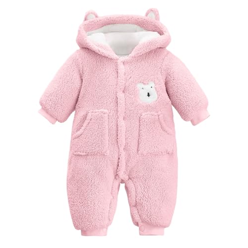 Épais polaire épais ski garçon combinaison avec capuche isolante bébé