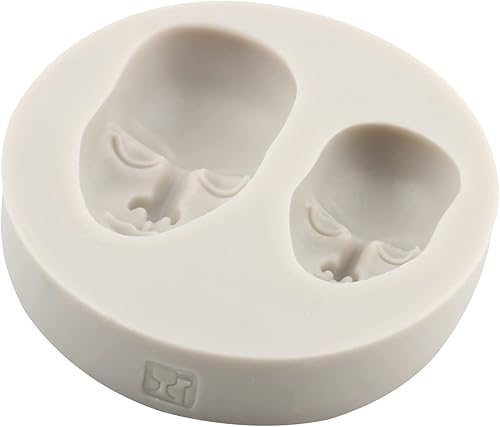 Miniatura 5 de Sijiangmold Molde de silicona con cara de luna, molde de fondant de cara humana para decoración de pasteles, chocolate, dulces, cupcakes, arcilla