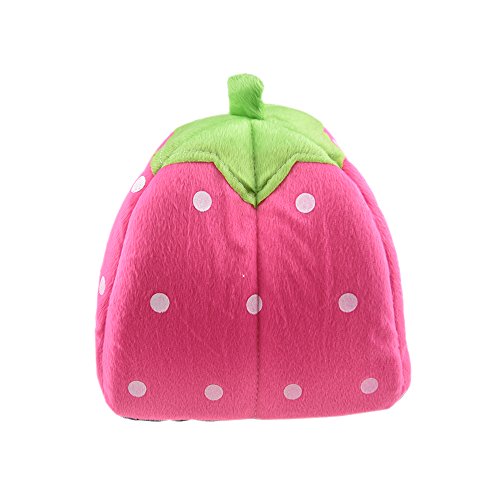 Fladorepet Rabbit Guinea Pig Hamster House Bed Cute Small Animal Pet Winter Warm Squirrel Hedgehog Chinchilla House Cage Nest Hamster Accessories (9X9X10 Inch (Pack Of 1), Rose Red) #TOP2