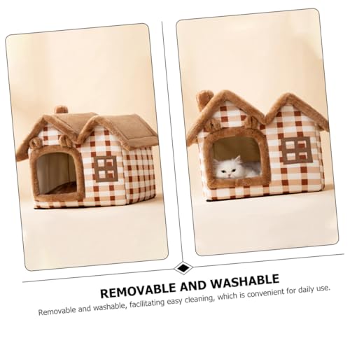 GANAZONO Pet Universal Ninho De Gato Casa De Pelúcia Para Cães Pequenos Gatos Casa De Brincar Para A