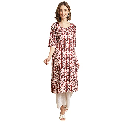 Image of Pinkmint Women's Crepe Digital Printed Straight Kurta