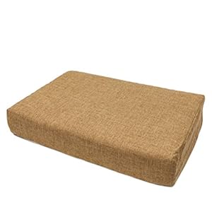 PETIQUE Hemp Cover for Bamboo Orthopedic Memory Foam Pet Bed – Medium, Brown