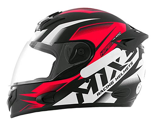 Capacete Moto MX2 Storm Preto com vermelho Brilhante 62