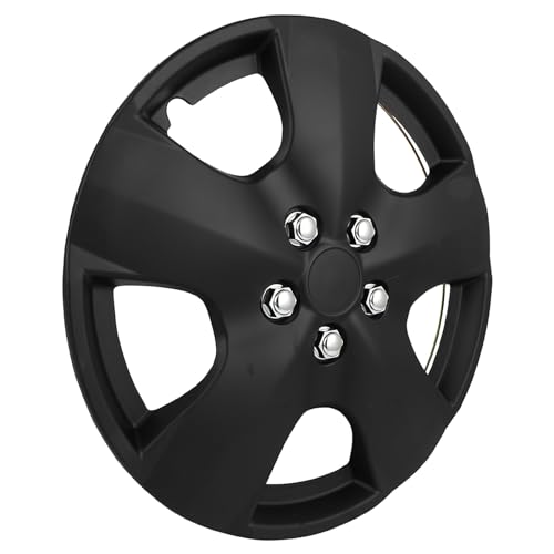 ECCPP Wheel Covers for Toyota Camry Nissan Mazda etc Snap On Auto Tire Rim Replacement for 15 inch Corrosion-Free & Sturdy – Full Heat & Impact Resistant Grade OEM Replacement, 4 Pack