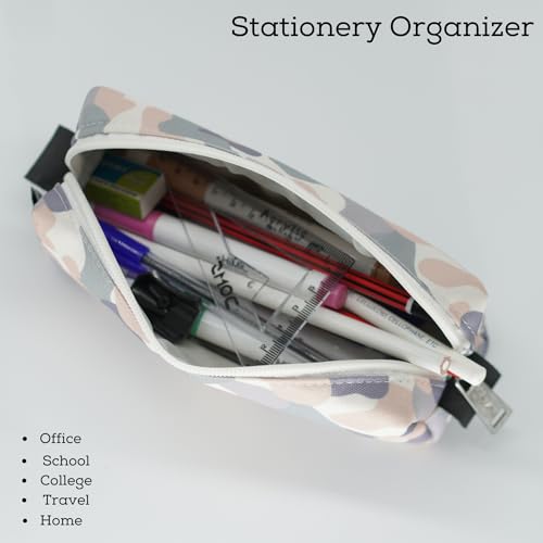 Image of VISMIINTREND Big Capacity Pencil Pen Case Office College School Large Storage High Capacity Bag Pouch Holder Box Organizer