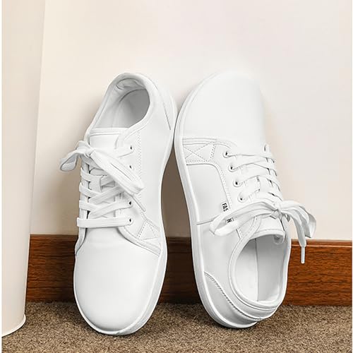 Men'S Women'S Leather Wide Toe Barefoot Dress Sneakers Lace-Up Minimalist Zero Drop Lightweight Comfortable Oxford Shoes Summer Outdoor Travel Walking Driving Shoes3