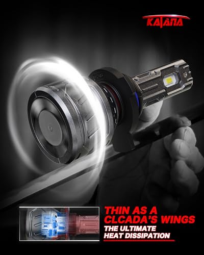 Image of KATANA 9012 Bulbs, HIR2 400% Brightness 6500K Plug and Play Fog of 2 | 1:1 Size,Cooling Fan,360Beam Angle
