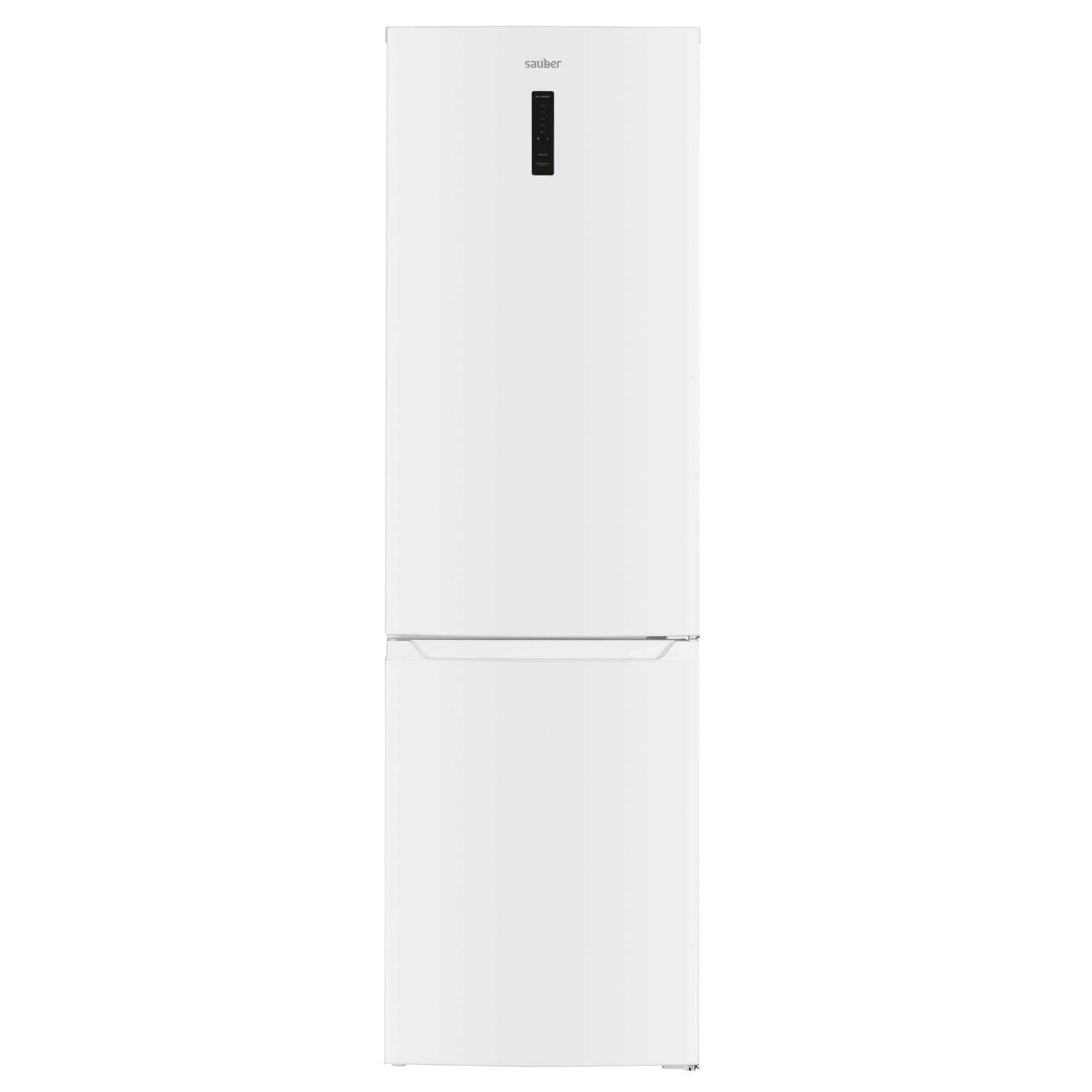 SAUBER, Frigorífico Combi Serie 3-FCD18526WH Tecnología TOTAL NOFROST, Luz LED, E, Puertas Reversibles, Blanco, 293 L, 186 x 60cm, DISPLAY, ZeroClearance®, ENTREGA Y RETIRADA USADO DOMICILIO