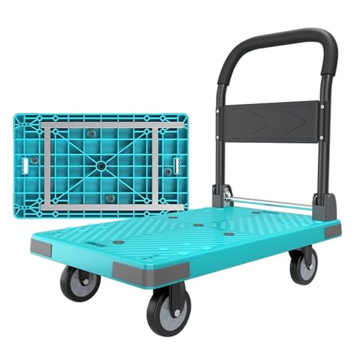 Carrito de empuje móvil plegable de alta resistencia, carrito portátil para uso doméstico y comercial, ideal para compras y mudanzas de equipaje