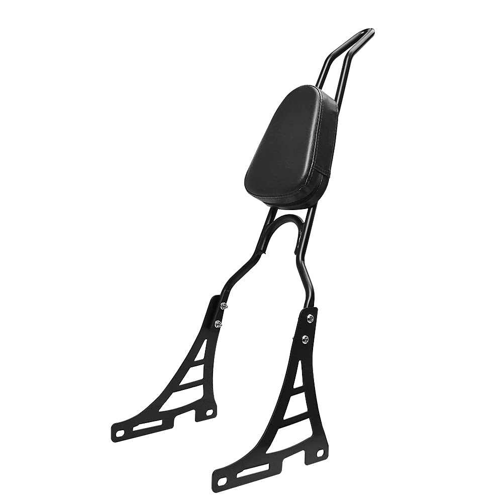 Respaldo Trasero Negro for Motocicleta for Sissy Bar con Almohadilla de cojín for Harley Sportster XL 883 1200 2004-2020 2019 2018