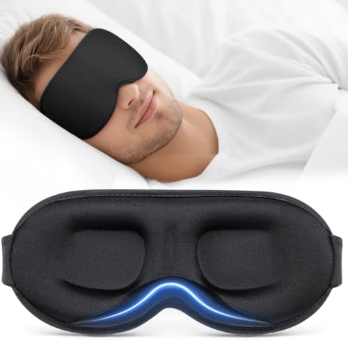 Vynix® Sleep Mask for Men Women - 100% Blackout Eye Masks for Sle...