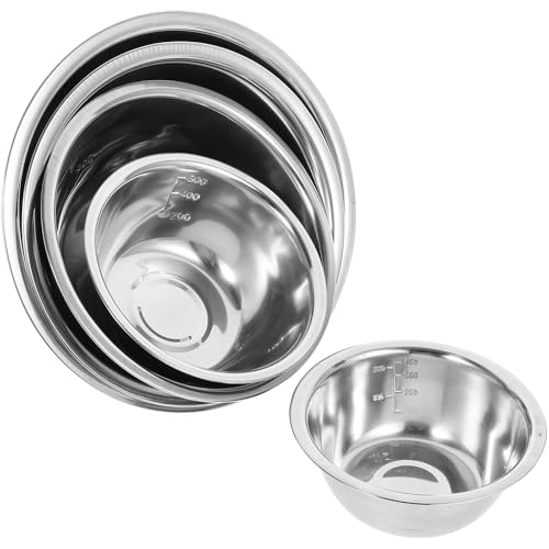 Set de 5 tazones de acero inoxidable para mezclar miniatura 1