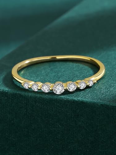 1pc Sterling Silver Rainbow Zircon Ring For Women Sterling Silver Fine ladies jewellery Gift Daily Wear Small Row Stacking Rings