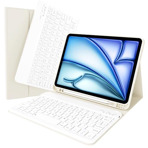 KTGGHG Clavier Bluetooth Magnétique pour iPad Air 11 Pouces (M4 2026, M3 2025, M2 2024) & iPad Air 10.9